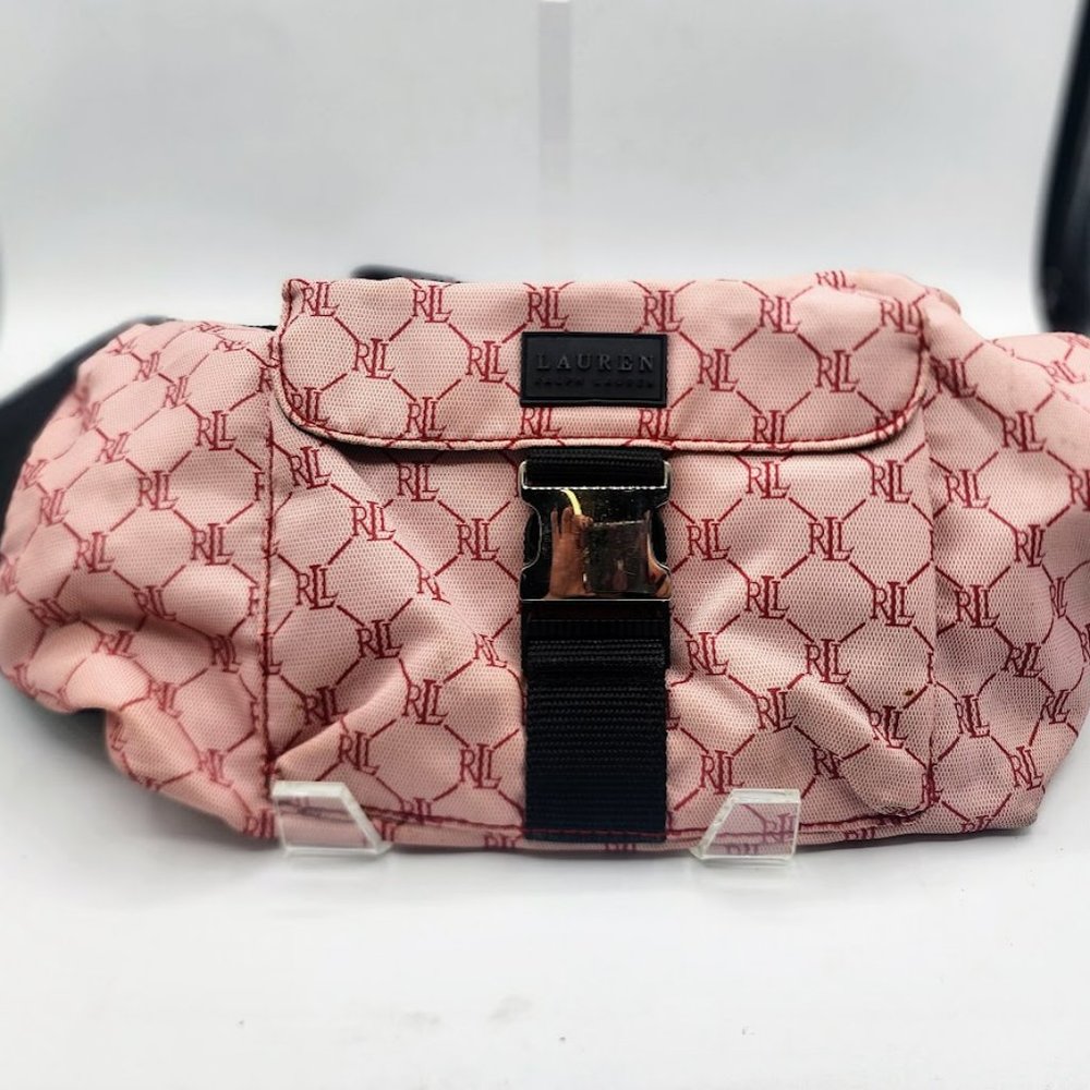 Ralph Lauren Tote Bag Zipper Top 12x12 Pink